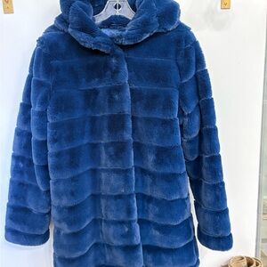Kenneth Cole Plush Blue Teddy Jacket